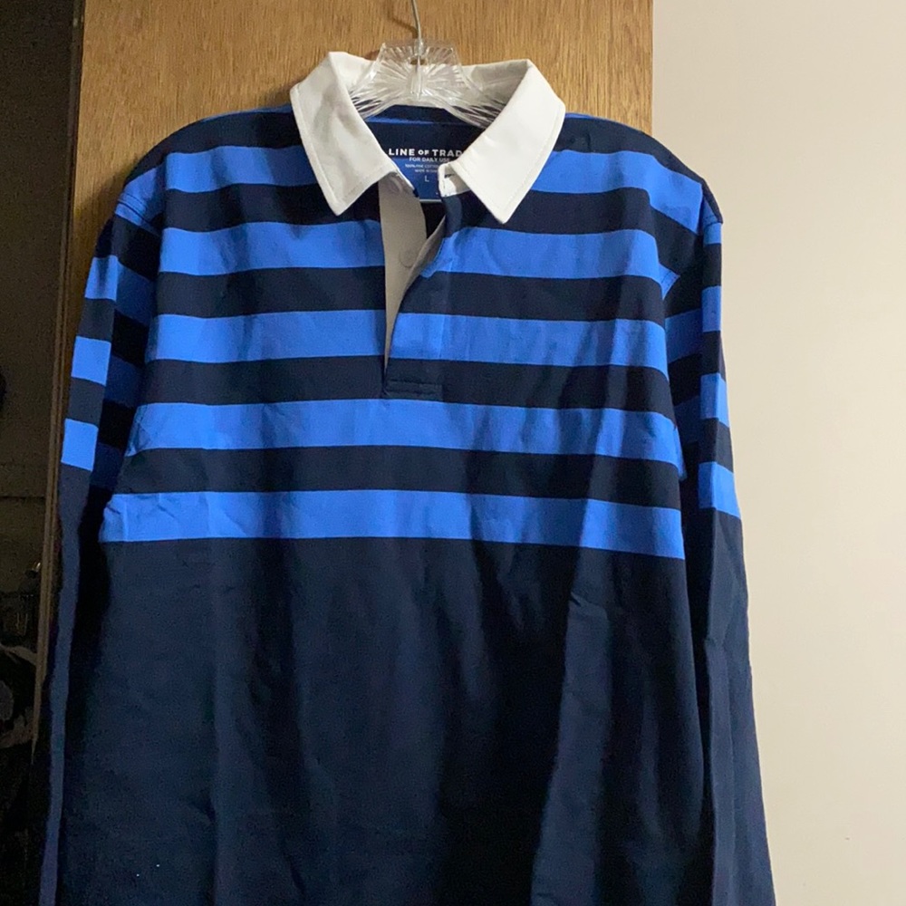 brand new men’s collard blue shirt